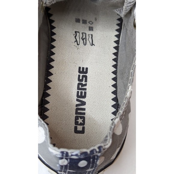Converse All*Star  530105F Gray/Blue Polka Dot Double Tongue Shoes Women’s (6) - Picture 11 of 16